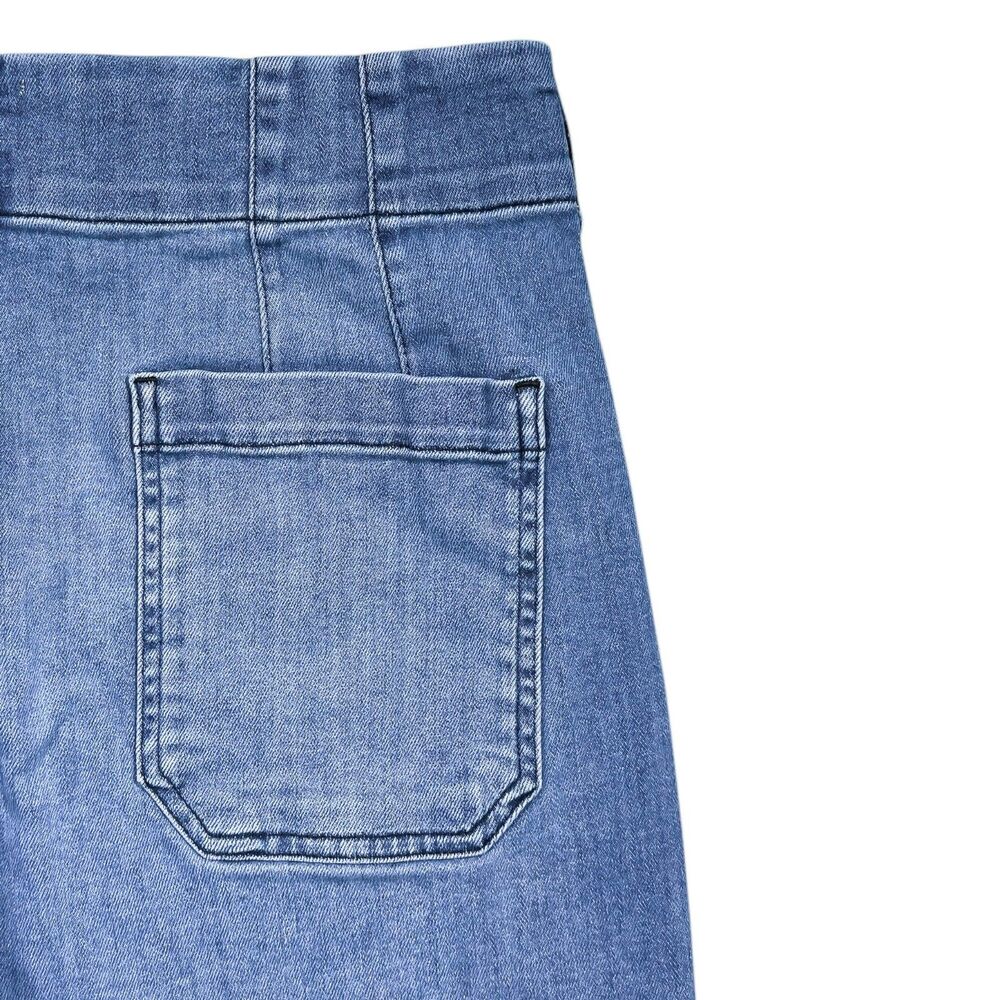Maeve Womens 31P The Colette Cropped Wide Leg Jeans High Rise Blue Denim Casual - Picture 9 of 9